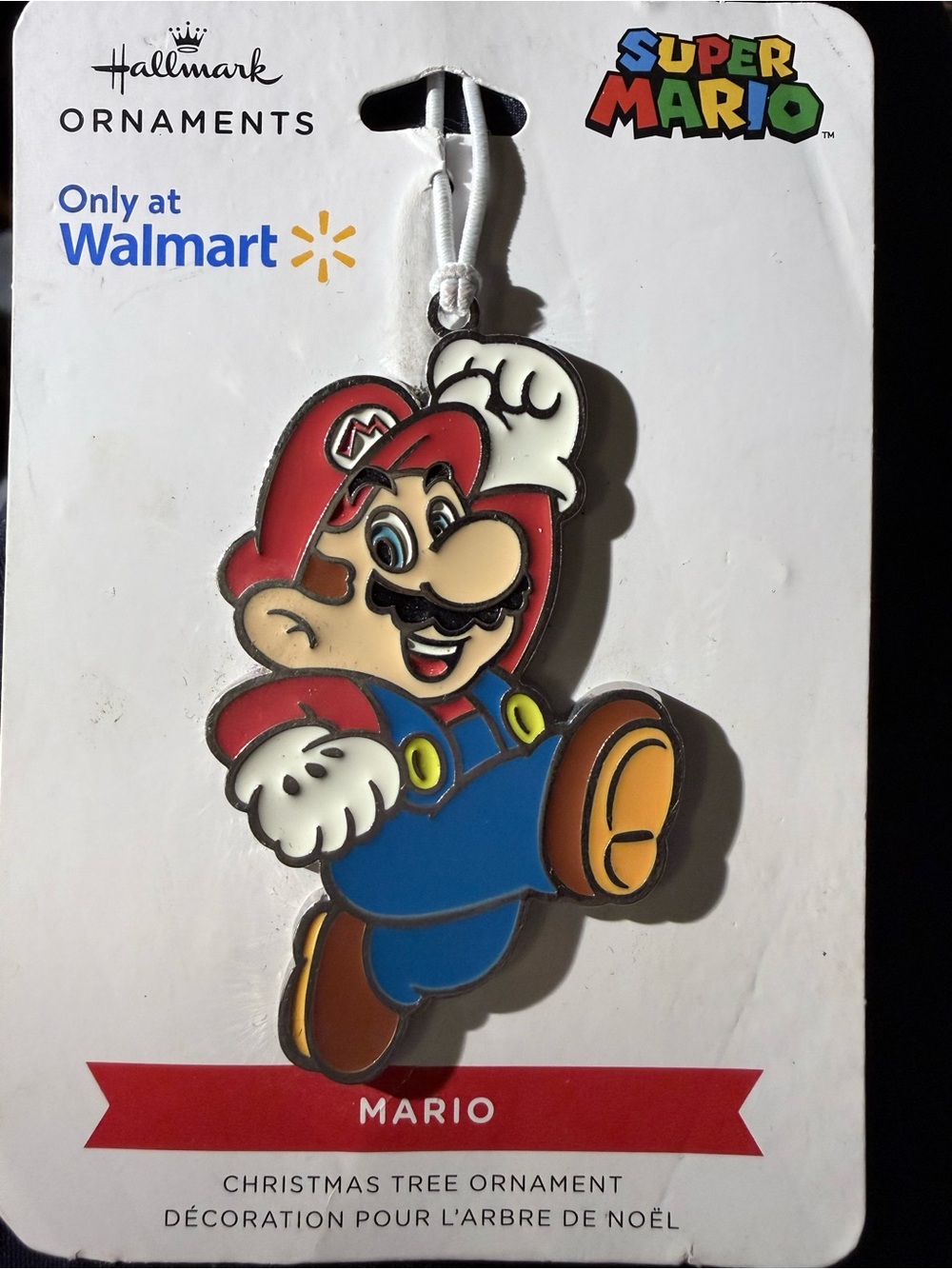 Hallmark Super Mario Red & Blue Kids Ornament - Mario